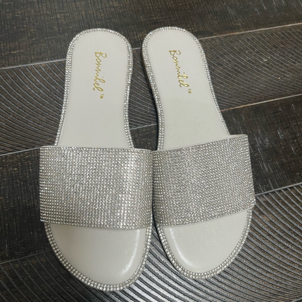 Bonnibel Silver Women's Slide Sandals